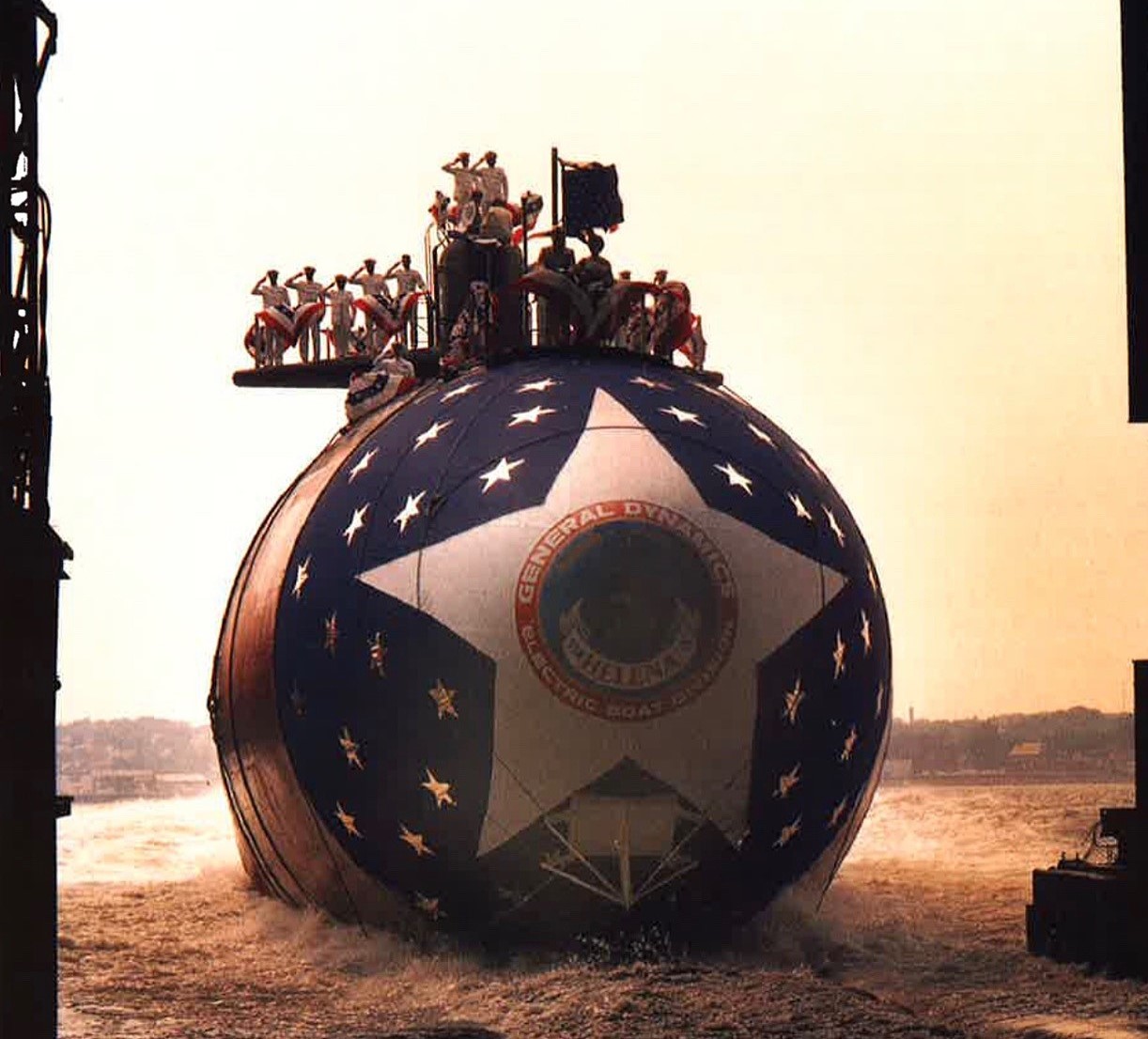 The Helena (SSN 725) launching from EB on June 28, 1986