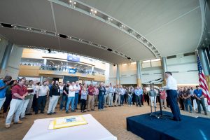 Read more about the article October 4, 2019 – EB Celebrates Completion of Columbia Class Arrangement Area Close-outs