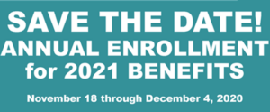 Read more about the article November 30, 2020 – Annual Enrollment Ends This Friday, Dec. 4