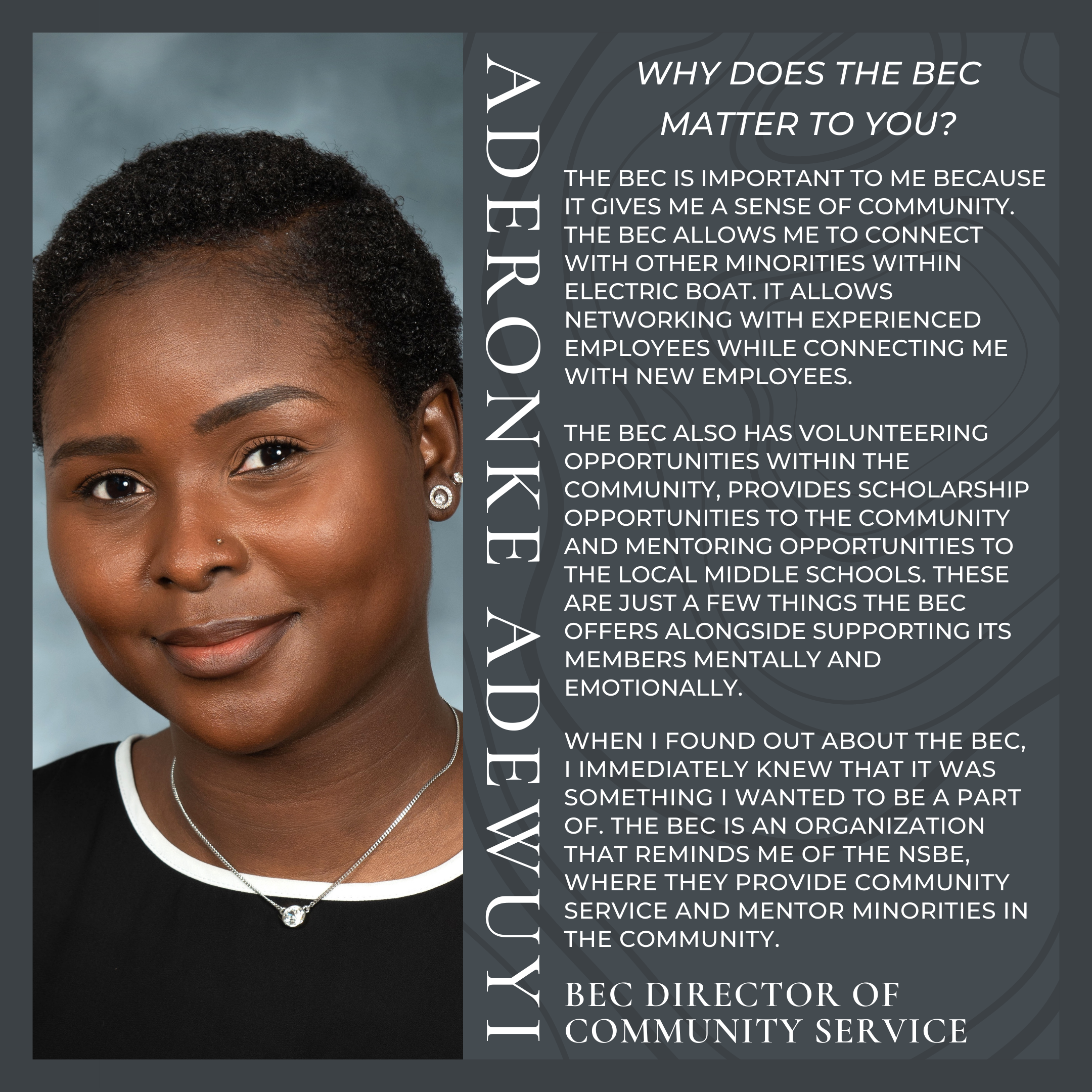 You are currently viewing February 15, 2021 – Black History Month 2021: Meet a BEC Executive Board Member