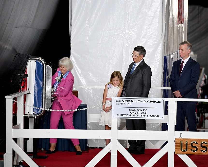 You are currently viewing Electric Boat Christens Submarine PCU Iowa on June 17